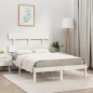 vidaXL Estructura de cama madera maciza blanca 120x200 cm vidaXL Estructura de cama madera maciza blanca 120x200 cm