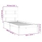 vidaXL Estructura de cama madera maciza de pino gris 90x200 cm