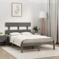 vidaXL Estructura de cama de madera maciza de pino gris 200x200 cm vidaXL Estructura de cama de madera maciza de pino gris 200x200 cm