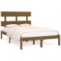 vidaXL Estructura cama madera maciza king size marrón miel 150x200 cm