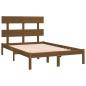 vidaXL Estructura cama madera maciza king size marrón miel 150x200 cm