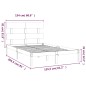 vidaXL Estructura cama madera maciza king size marrón miel 150x200 cm