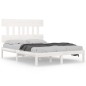 vidaXL Estructura de cama de madera maciza blanca 140x190 cm vidaXL Estructura de cama de madera maciza blanca 140x190 cm