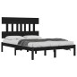 vidaXL Estructura de cama de madera maciza negra 160x200 cm vidaXL Estructura de cama de madera maciza negra 160x200 cm