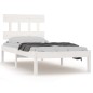 vidaXL Estructura de cama individual madera maciza blanco 90x190 cm
