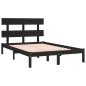 vidaXL Estructura de cama de madera maciza de pino negra 200x200 cm vidaXL Estructura de cama de madera maciza de pino negra 200x200 cm