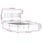 vidaXL Estructura cama madera maciza king size marrón miel 150x200 cm