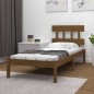 vidaXL Estructura de cama madera maciza marrón miel 100x200 cm vidaXL Estructura de cama madera maciza marrón miel 100x200 cm