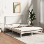 vidaXL Estructura de cama de madera de pino maciza blanca 140x190 cm vidaXL Estructura de cama de madera de pino maciza blanca 140x190 cm