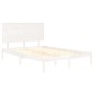 vidaXL Estructura de cama de madera de pino maciza blanca 140x190 cm vidaXL Estructura de cama de madera de pino maciza blanca 140x190 cm