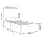 vidaXL Estructura de cama individual de madera maciza negro 75x190 cm vidaXL Estructura de cama individual de madera maciza negro 75x190 cm