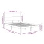 vidaXL Estructura de cama de matrimonio madera maciza 135x190 cm