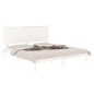 vidaXL Estructura de cama madera maciza King Size blanca 150x200 cm