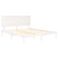 vidaXL Estructura de cama madera maciza King Size blanca 150x200 cm