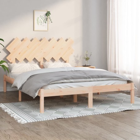 vidaXL Estructura de cama de madera maciza 140x200 cm