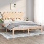 vidaXL Estructura de cama de madera maciza 140x200 cm vidaXL Estructura de cama de madera maciza 140x200 cm