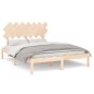 vidaXL Estructura de cama de madera maciza 140x200 cm vidaXL Estructura de cama de madera maciza 140x200 cm