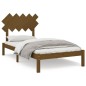 vidaXL Estructura de cama de madera maciza marrón miel 100x200 cm