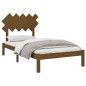 vidaXL Estructura de cama de madera maciza marrón miel 100x200 cm