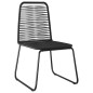 vidaXL Set de comedor de jardín 9 piezas PVC ratán negro y marrón
