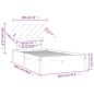 vidaXL Estructura de cama de madera maciza marrón miel 100x200 cm