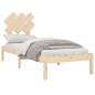 vidaXL Estructura de cama individual pequeña madera maciza 75x190 cm