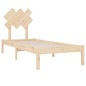 vidaXL Estructura de cama individual pequeña madera maciza 75x190 cm