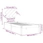 vidaXL Estructura de cama individual pequeña madera maciza 75x190 cm
