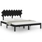 vidaXL Estructura de cama de madera maciza de pino negra 160x200 cm vidaXL Estructura de cama de madera maciza de pino negra 160x200 cm