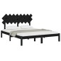 vidaXL Estructura de cama de madera maciza de pino negra 160x200 cm vidaXL Estructura de cama de madera maciza de pino negra 160x200 cm