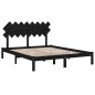 vidaXL Estructura de cama de madera maciza de pino negra 160x200 cm vidaXL Estructura de cama de madera maciza de pino negra 160x200 cm