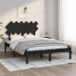 vidaXL Estructura de cama doble pequeña madera maciza negro 120x190 cm vidaXL Estructura de cama doble pequeña madera maciza negro 120x190 cm