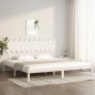 vidaXL Estructura de cama madera maciza blanco 200x200 cm vidaXL Estructura de cama madera maciza blanco 200x200 cm