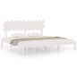 vidaXL Estructura de cama madera maciza blanco 200x200 cm vidaXL Estructura de cama madera maciza blanco 200x200 cm
