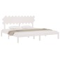 vidaXL Estructura de cama madera maciza blanco 200x200 cm vidaXL Estructura de cama madera maciza blanco 200x200 cm
