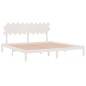 vidaXL Estructura de cama madera maciza blanco 200x200 cm vidaXL Estructura de cama madera maciza blanco 200x200 cm