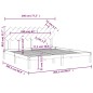 vidaXL Estructura de cama madera maciza blanco 200x200 cm vidaXL Estructura de cama madera maciza blanco 200x200 cm