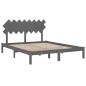 vidaXL Estructura de cama de madera maciza de pino gris 160x200 cm vidaXL Estructura de cama de madera maciza de pino gris 160x200 cm