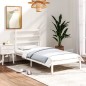 vidaXL Estructura de cama madera maciza blanco 75x190 cm vidaXL Estructura de cama madera maciza blanco 75x190 cm