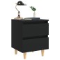 vidaXL Mesitas de noche 2 uds con patas madera pino negro 40x35x50 cm vidaXL Mesitas de noche 2 uds con patas madera pino negro 40x35x50 cm