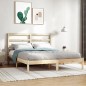 vidaXL Estructura de cama madera maciza de pino 140x190 cm vidaXL Estructura de cama madera maciza de pino 140x190 cm