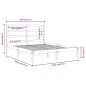 vidaXL Estructura de cama madera maciza de pino 140x190 cm vidaXL Estructura de cama madera maciza de pino 140x190 cm