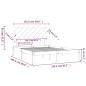 vidaXL Estructura de cama madera maciza gris king size 150x200 cm vidaXL Estructura de cama madera maciza gris king size 150x200 cm