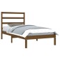 vidaXL Estructura de cama madera maciza pino marrón miel 100x200 cm vidaXL Estructura de cama madera maciza pino marrón miel 100x200 cm