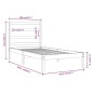 vidaXL Estructura de cama madera maciza pino marrón miel 100x200 cm vidaXL Estructura de cama madera maciza pino marrón miel 100x200 cm