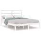 vidaXL Estructura de cama madera maciza tamaño king blanca 150x200 cm