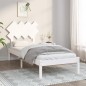 vidaXL Estructura de cama de madera maciza blanca 90x190 cm vidaXL Estructura de cama de madera maciza blanca 90x190 cm