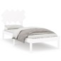 vidaXL Estructura de cama de madera maciza blanca 90x190 cm vidaXL Estructura de cama de madera maciza blanca 90x190 cm