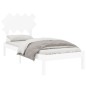 vidaXL Estructura de cama de madera maciza blanca 90x190 cm vidaXL Estructura de cama de madera maciza blanca 90x190 cm
