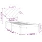 vidaXL Estructura de cama de madera maciza blanca 90x190 cm vidaXL Estructura de cama de madera maciza blanca 90x190 cm